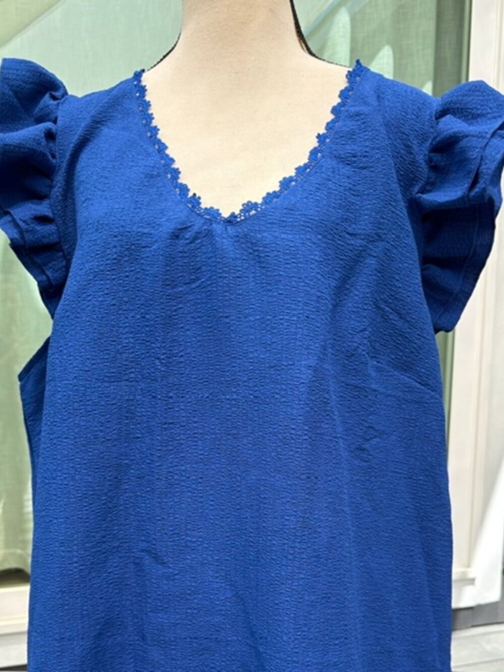 Shein Curve Blue Blouse